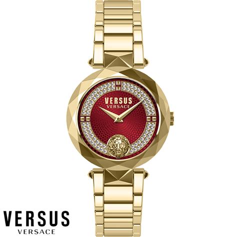 versus versace uhr damen rot|Versace crystal watch.